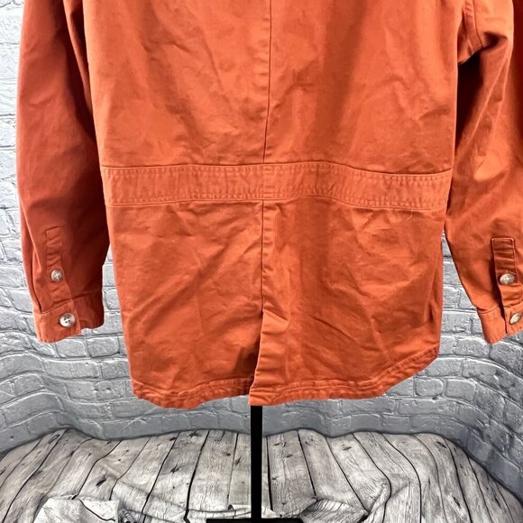 Eddie Bauer Womens XL Rust Orange Cotton/Spandex Button Up Utility Jacket - Picture 5 of 7